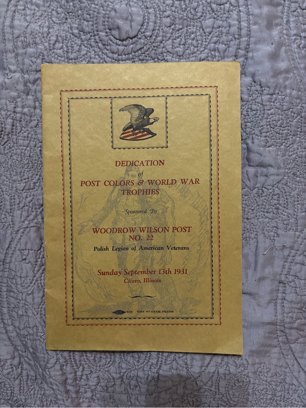 Woodrow Wilson Post Dedication Program